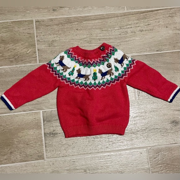 BABY BODEN 3/6 Holiday sweater - Picture 2 of 5